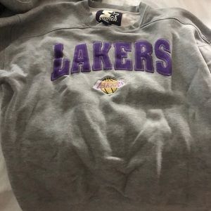Vintage Gray Lakers Starter Sweatshirt XL